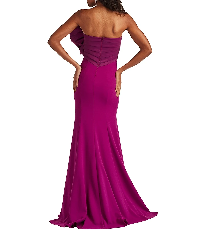 Tadashi Shoji Taffeta Bow Strapless Gown