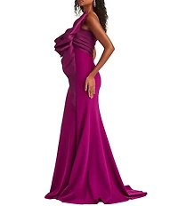 Tadashi Shoji Taffeta Bow Strapless Gown