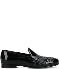 Taft Men's Estate Floral Embroidered Patent Leather Loafers
