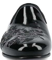 Taft Men's Estate Floral Embroidered Patent Leather Loafers