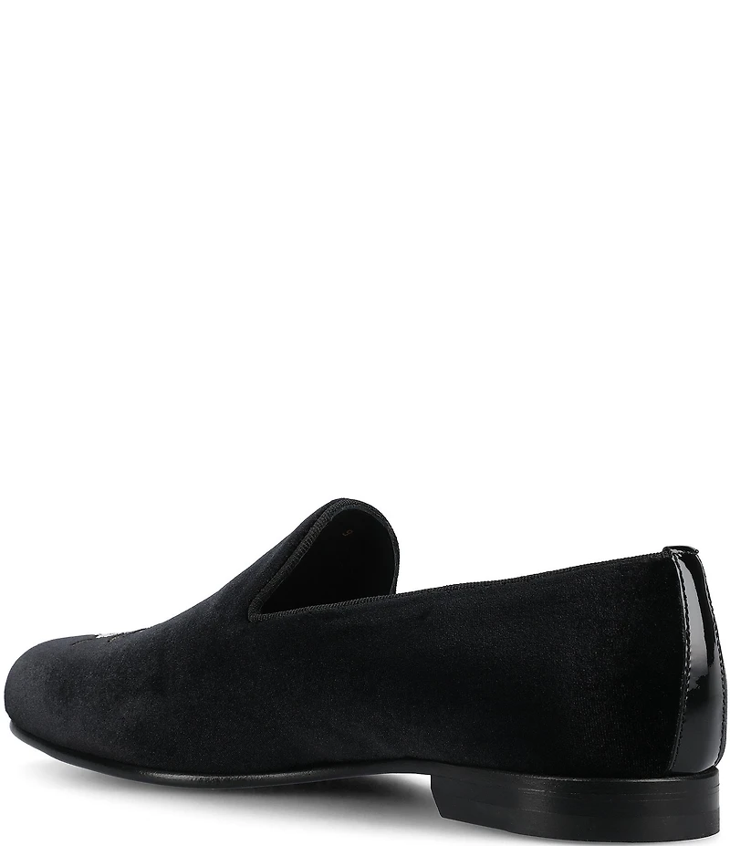 Taft Men's Estate Floral Embroidered Velvet Loafers