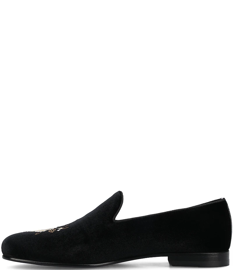 Taft Men's Estate Floral Embroidered Velvet Loafers