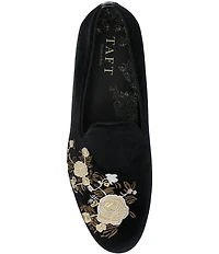 Taft Men's Estate Floral Embroidered Velvet Loafers
