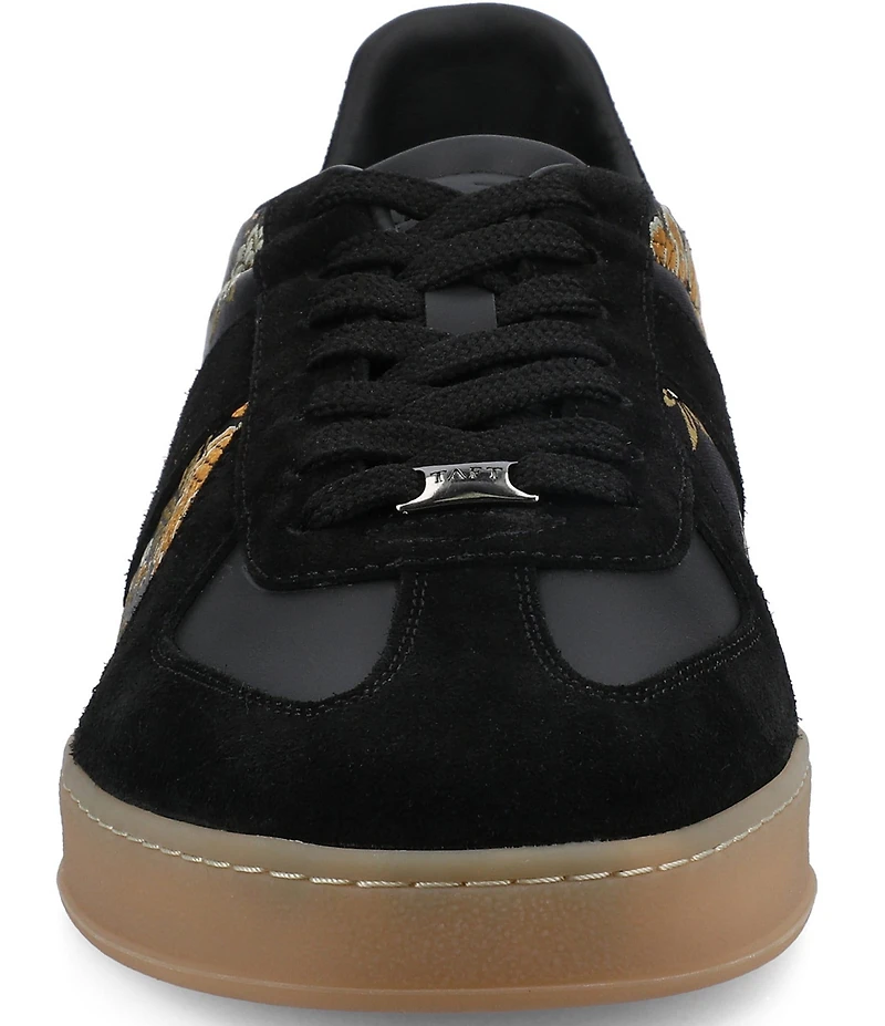 Taft Men's Gatsby Floral Jacquard and Suede Lace Up Sneakers