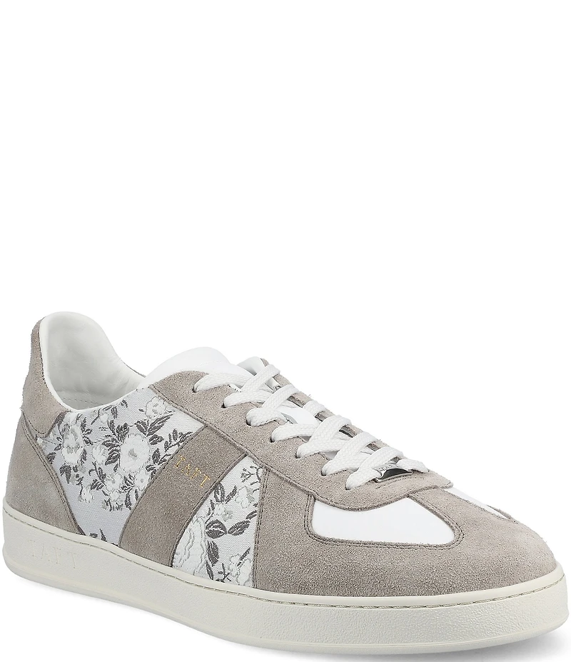 Taft Men's Gatsby Floral Jacquard and Suede Lace Up Sneakers