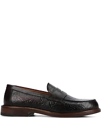 Taft Men's Jack Floral Embossed Leather Penny Loafers