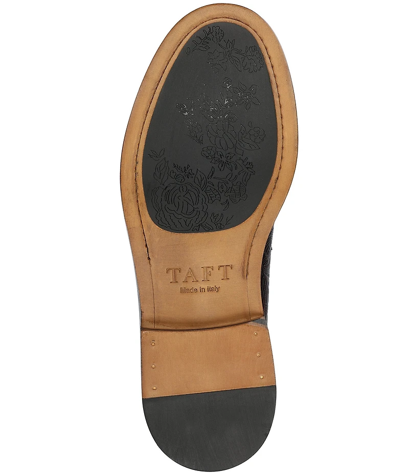 Taft Men's Jack Floral Embossed Leather Penny Loafers