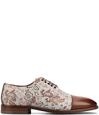Taft Men's Jack Desert Floral Jacquard Leather Cap Toe Oxfords