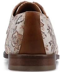 Taft Men's Jack Desert Floral Jacquard Leather Cap Toe Oxfords