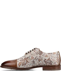 Taft Men's Jack Desert Floral Jacquard Leather Cap Toe Oxfords