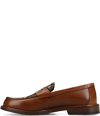 Taft Men's Jack Floral Jacquard and Leather Penny Loafers