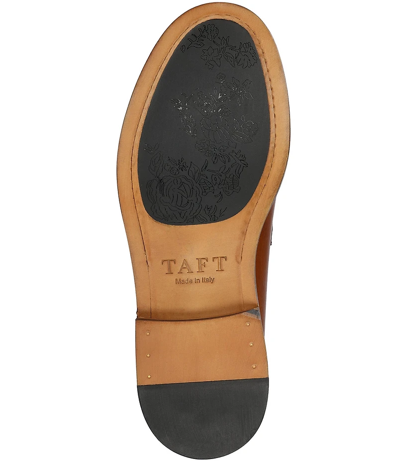 Taft Men's Jack Floral Jacquard and Leather Penny Loafers