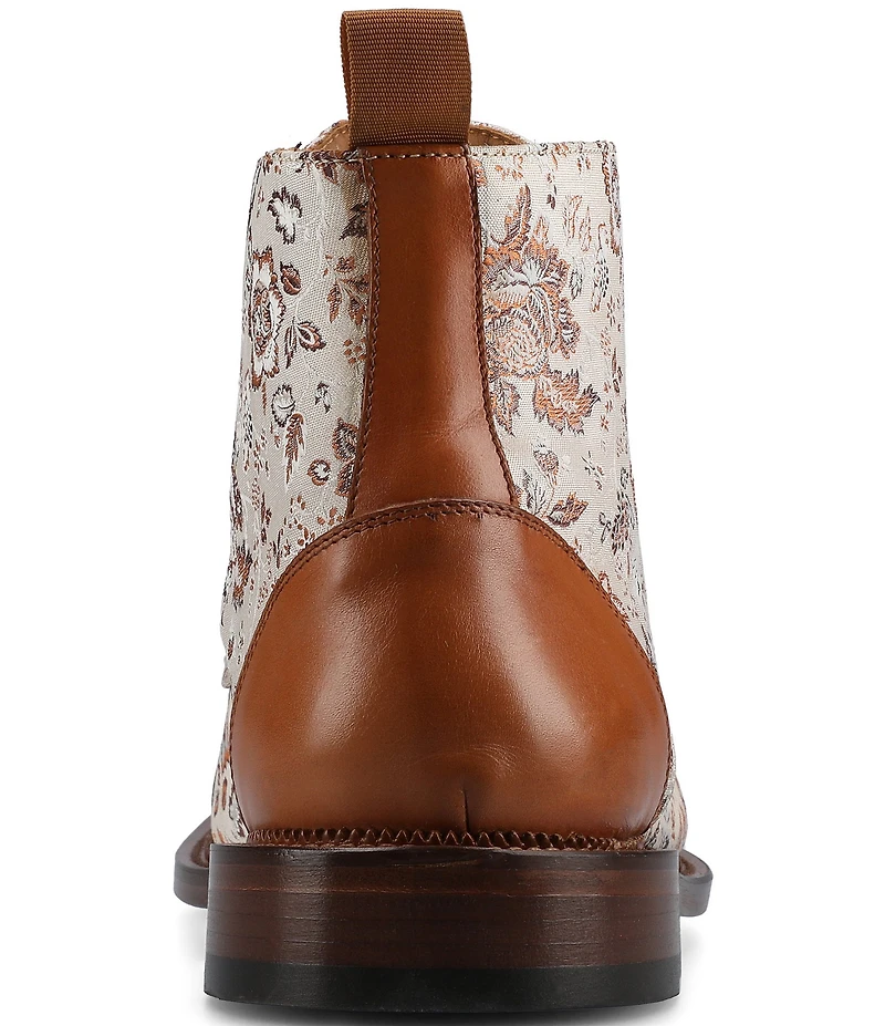 Taft Men's Jack Floral Jacquard Cap Toe Dress Boots
