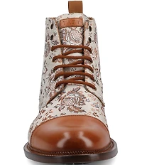 Taft Men's Jack Floral Jacquard Cap Toe Dress Boots