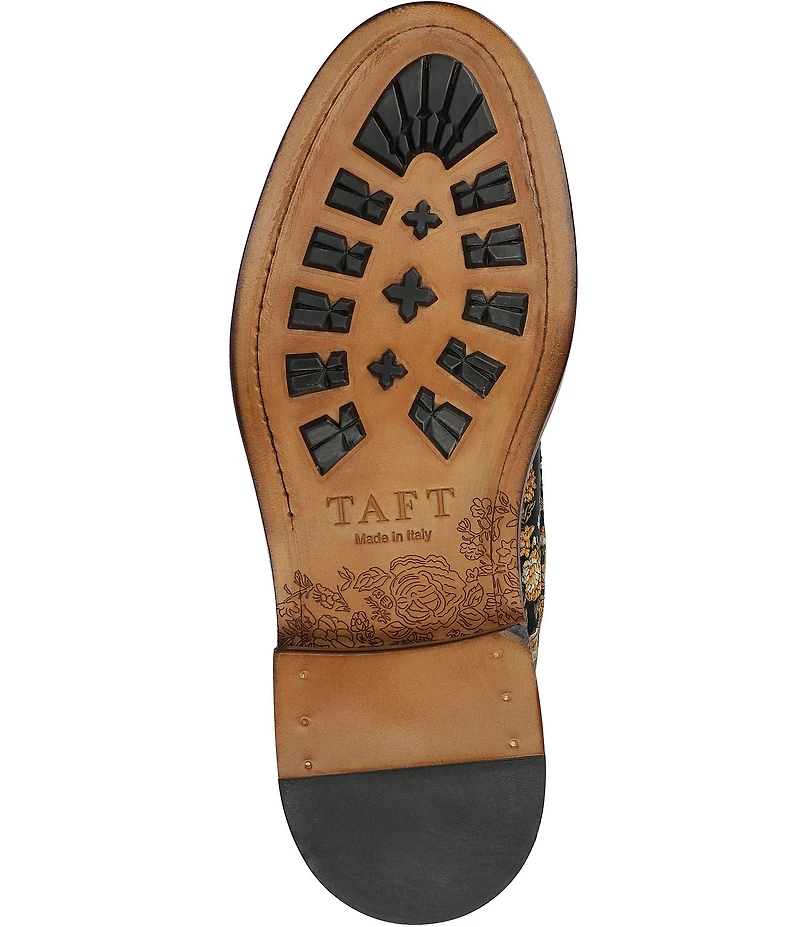 Taft Men's Jack Floral Jacquard Cap Toe Dress Boots