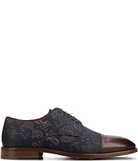 Taft Men's Jack Paisley Jacquard Leather Cap Toe Oxfords