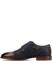 Taft Men's Jack Paisley Jacquard Leather Cap Toe Oxfords
