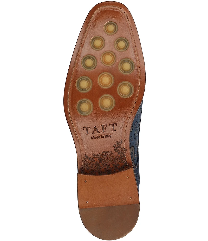 Taft Men's Jack Paisley Jacquard Leather Cap Toe Oxfords