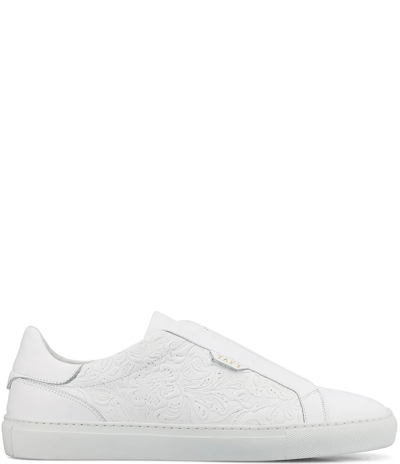 Taft Men's James Floral Embossed Leather Slip On Sneakers