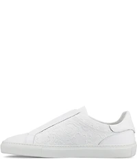 Taft Men's James Floral Embossed Leather Slip On Sneakers