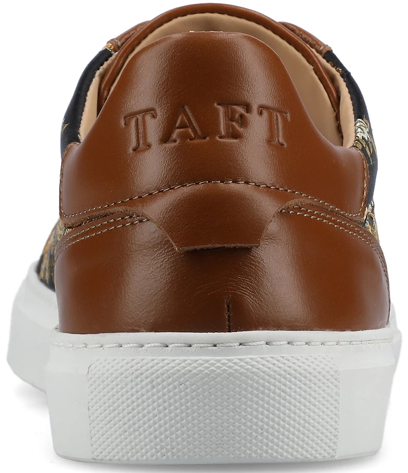 Taft Men's James Floral Jacquard and Leather Slip On Sneakers