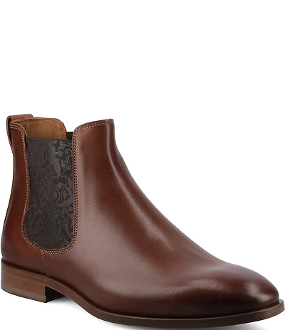 Taft Men's Murphy Leather Printed Goring Chelsea Boots