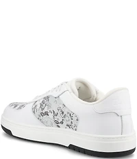 Taft Men's Rapido Low Floral Jacquard and Leather Lace Up Sneakers