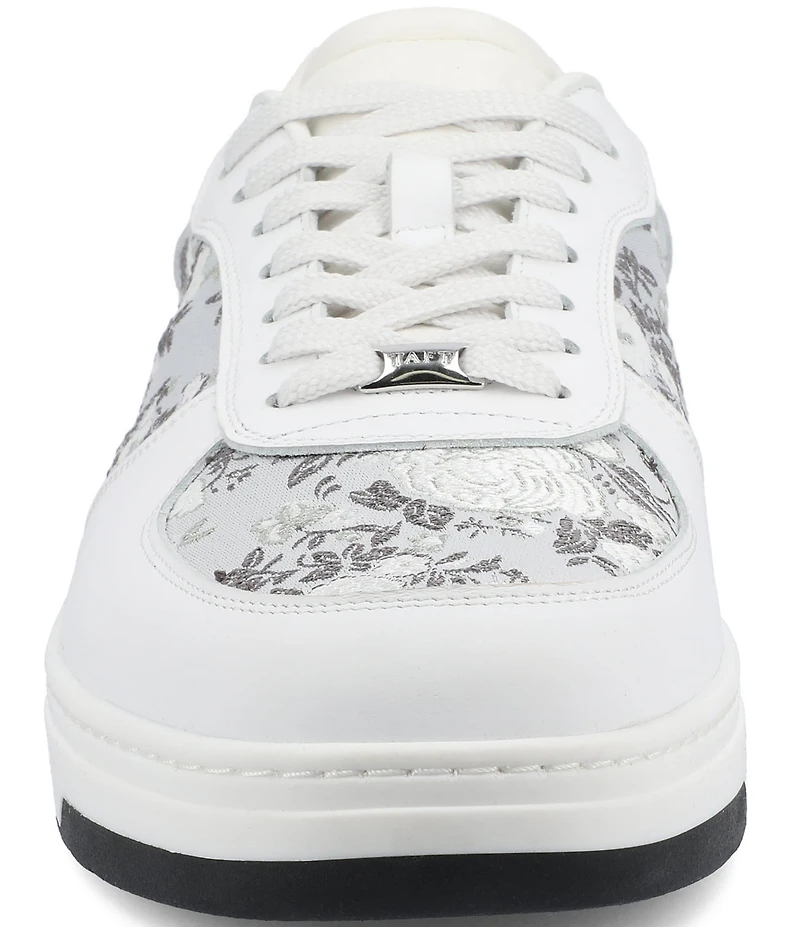 Taft Men's Rapido Low Floral Jacquard and Leather Lace Up Sneakers