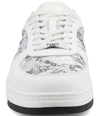 Taft Men's Rapido Low Floral Jacquard and Leather Lace Up Sneakers