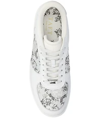 Taft Men's Rapido Low Floral Jacquard and Leather Lace Up Sneakers