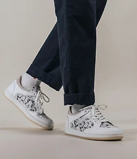 Taft Men's Rapido Low Floral Jacquard and Leather Lace Up Sneakers