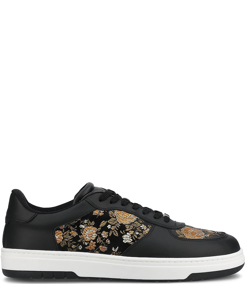 Taft Men's Rapido Low Floral Jacquard and Leather Lace Up Sneakers