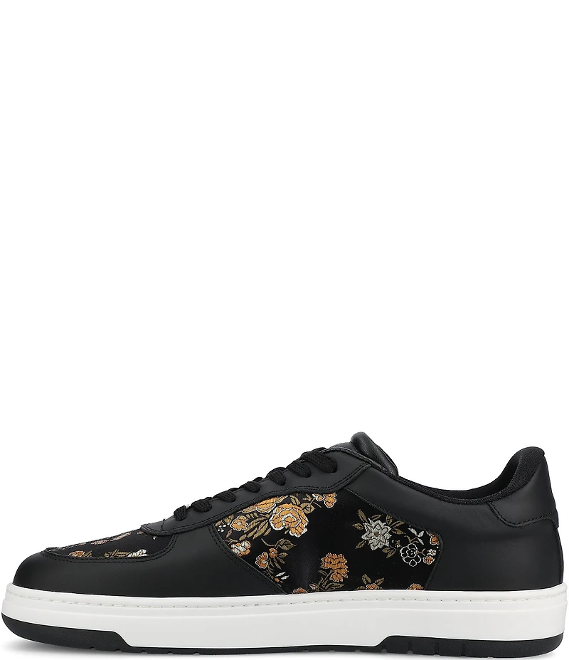 Taft Men's Rapido Low Floral Jacquard and Leather Lace Up Sneakers