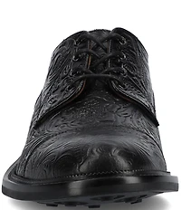 Taft Men's Rome Embossed Floral Leather Cap Toe Oxfords