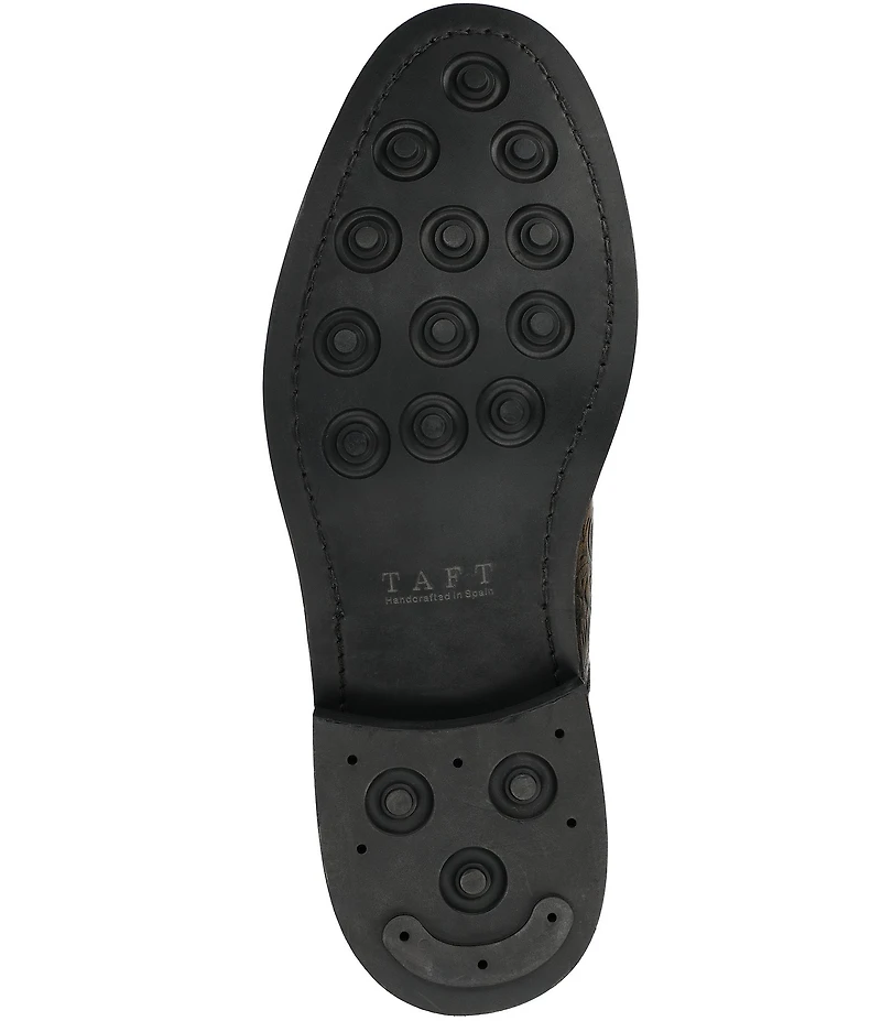 Taft Men's Rome Embossed Floral Leather Cap Toe Oxfords