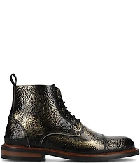 Taft Men's Rome Metallic Leather Cap Toe Boots
