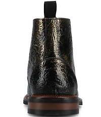 Taft Men's Rome Metallic Leather Cap Toe Boots