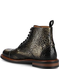 Taft Men's Rome Metallic Leather Cap Toe Boots