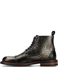 Taft Men's Rome Metallic Leather Cap Toe Boots