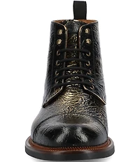 Taft Men's Rome Metallic Leather Cap Toe Boots