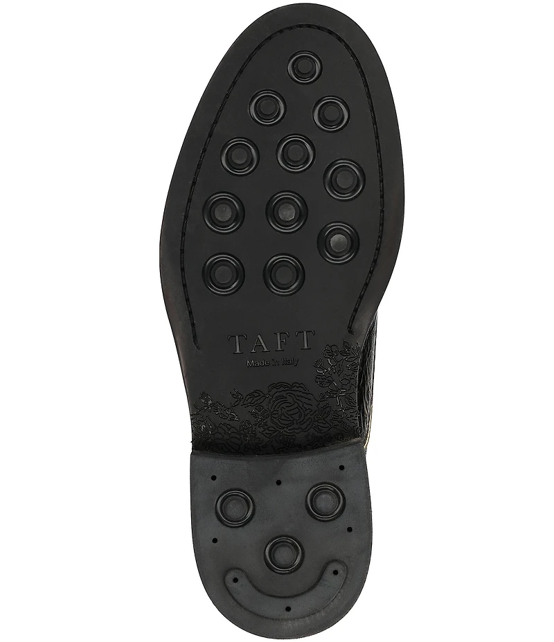 Taft Men's Rome Metallic Leather Cap Toe Boots