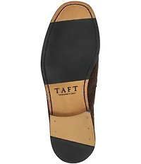 Taft Men's Sterling Floral Embossed Suede Penny Loafers
