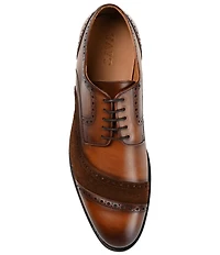 Taft Men's Gladiator Leather Suede Brogue Detail Cap Toe Oxfords