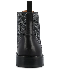 Taft Men's Jack Exotic Bird Jacquard Calfskin Dress Boots