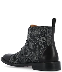 Taft Men's Jack Exotic Bird Jacquard Calfskin Dress Boots