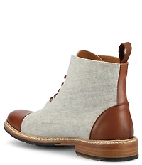 Taft Men's Jack Wool Calfskin Cap Toe Braided Welt Detail Boots