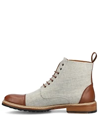 Taft Men's Jack Wool Calfskin Cap Toe Braided Welt Detail Boots
