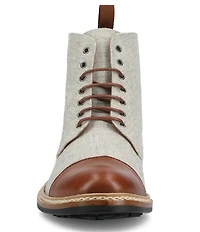 Taft Men's Jack Wool Calfskin Cap Toe Braided Welt Detail Boots