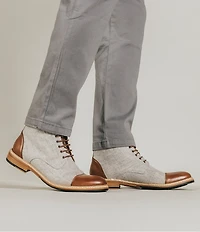 Taft Men's Jack Wool Calfskin Cap Toe Braided Welt Detail Boots
