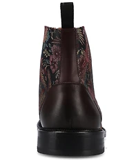 Taft Men's Jack Exotic Bird Jacquard Calfskin Dress Boots
